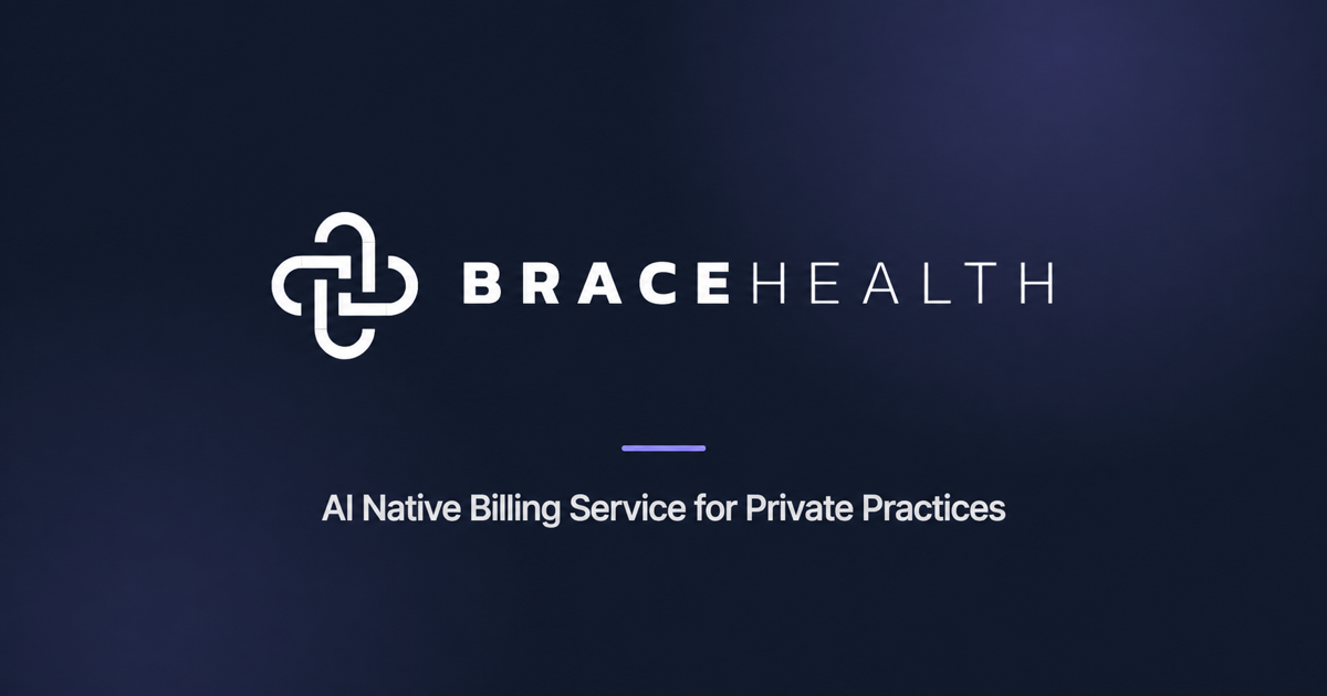 Brace Health AI-native billing service landscape brand image