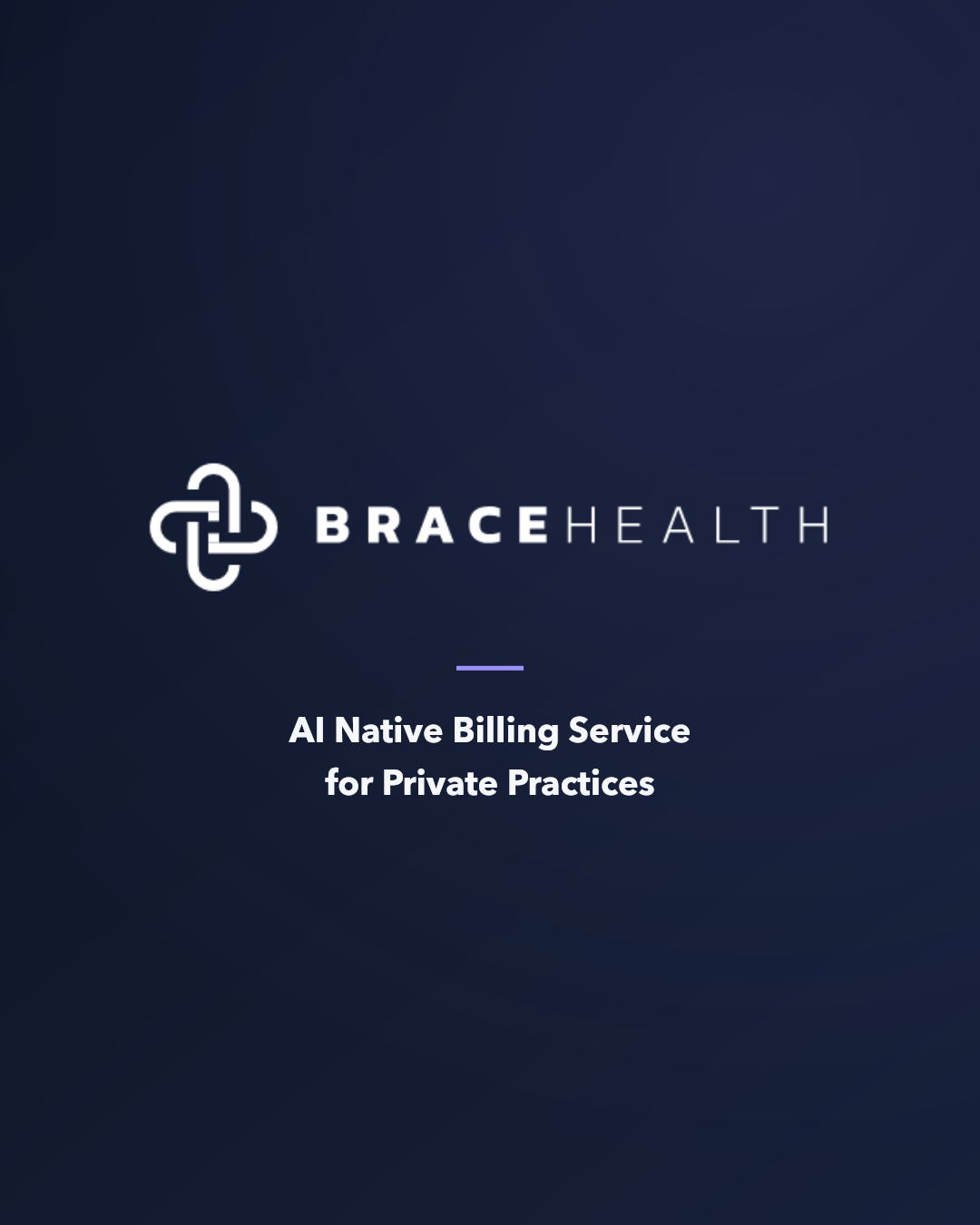 Brace Health AI-native billing service portrait brand image