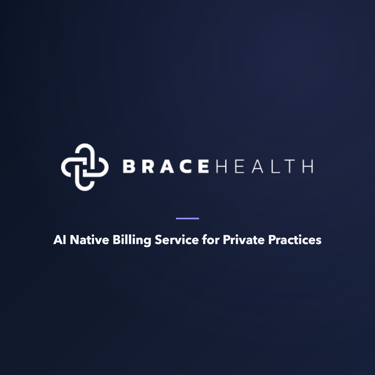 Brace Health AI-native billing service square brand image