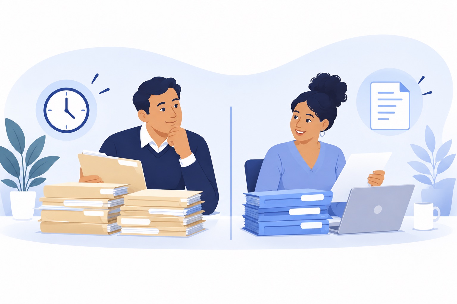 A billing specialist and practice owner separating earlier claims from current work