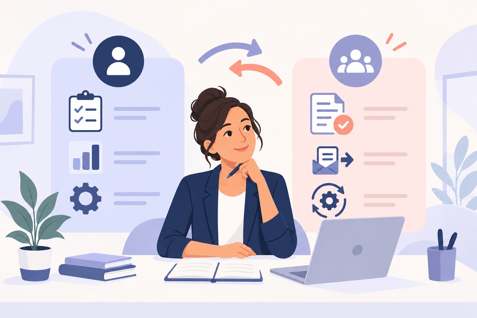 A practice owner deciding how to divide billing oversight and delegated work